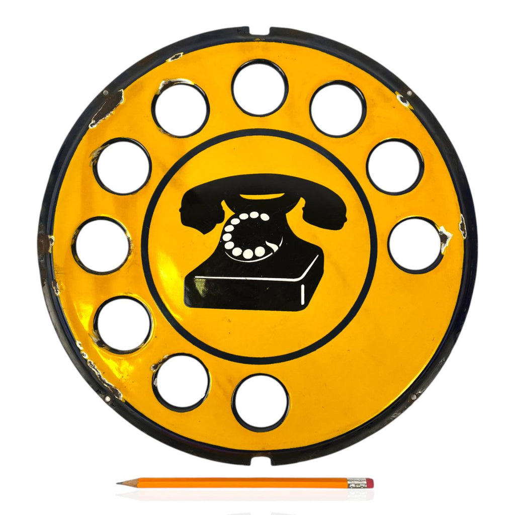 Insegna smaltata - Telefono SIP (Ø 33cm)