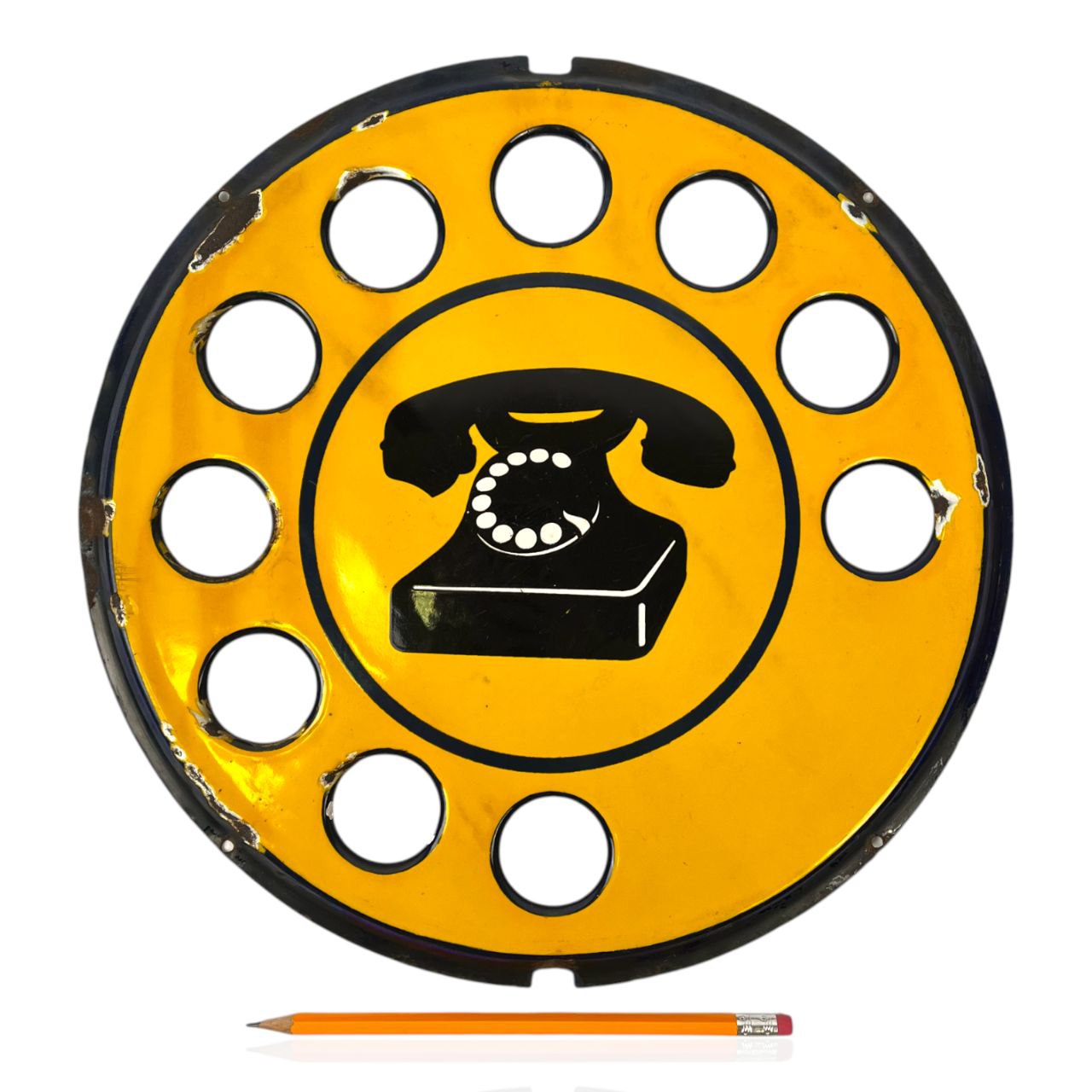 Insegna smaltata - Telefono SIP (Ø 33cm)