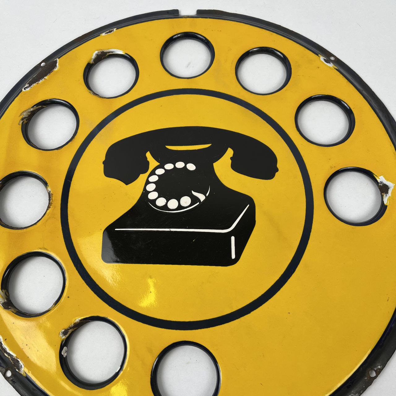 Insegna smaltata - Telefono SIP (Ø 33cm)