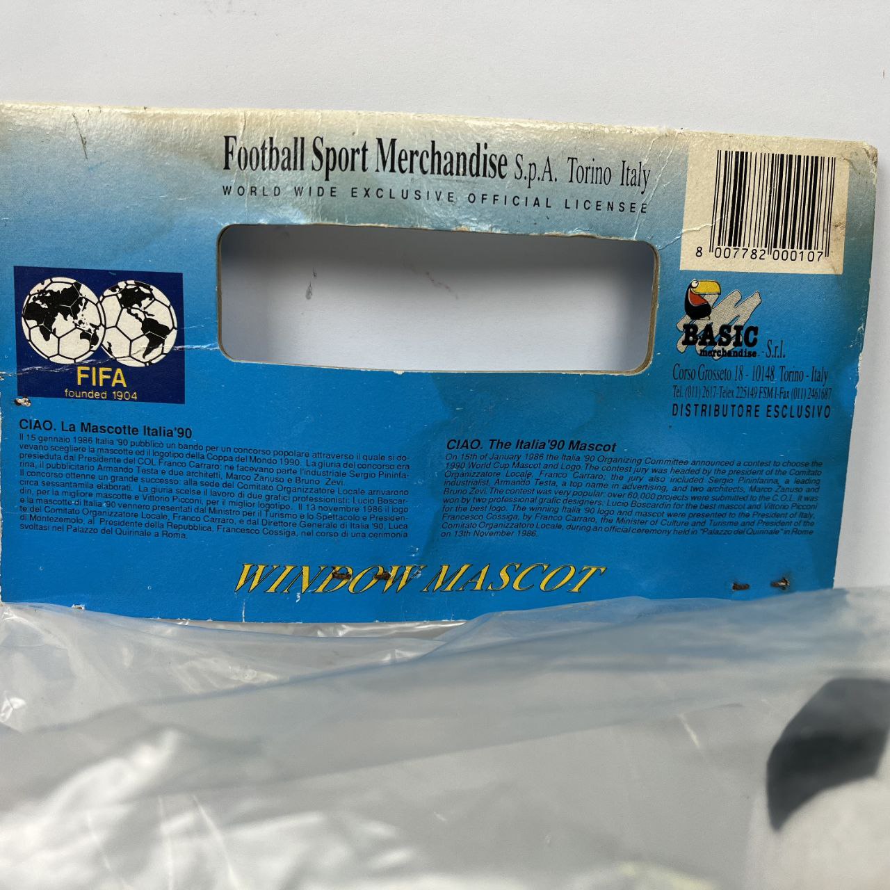 Mascotte da vetrina - Ciao Italia '90