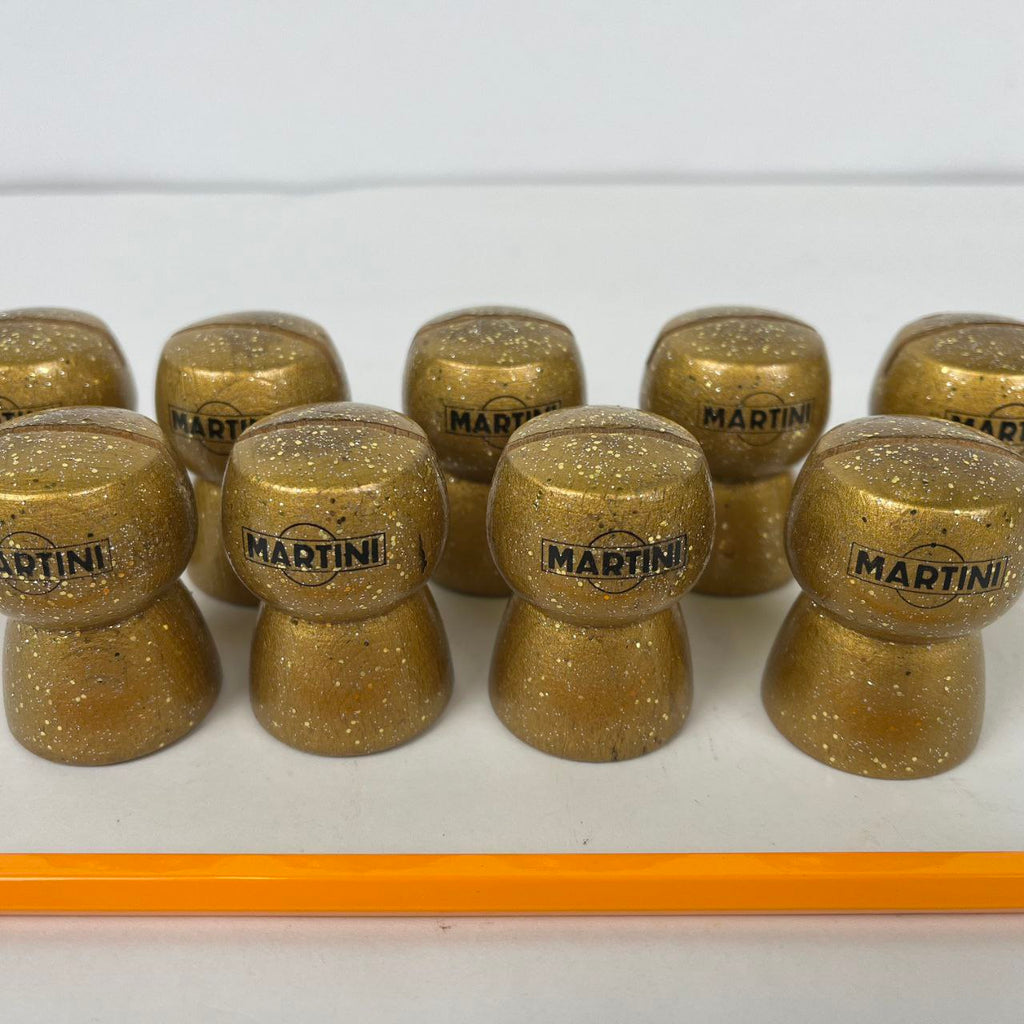 Segnaposto pubblicitari Martini a forma di tappo | Anni '80