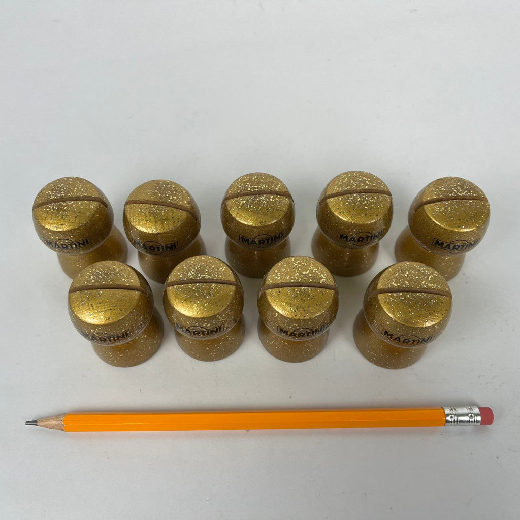 Segnaposto pubblicitari Martini a forma di tappo | Anni '80