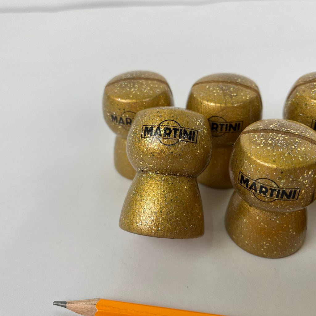 Segnaposto pubblicitari Martini a forma di tappo | Anni '80