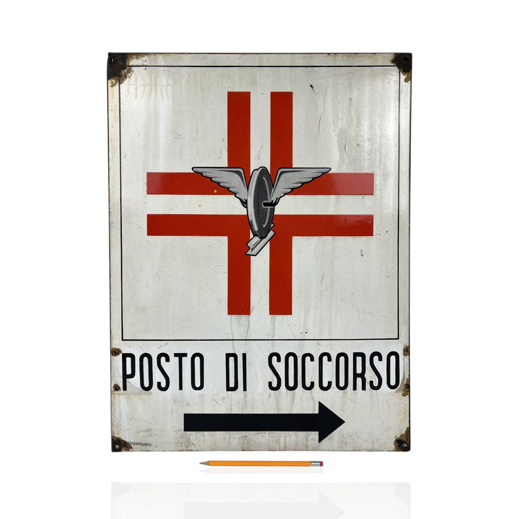 Insegna smaltata - Posto di Socorso | Anni '50