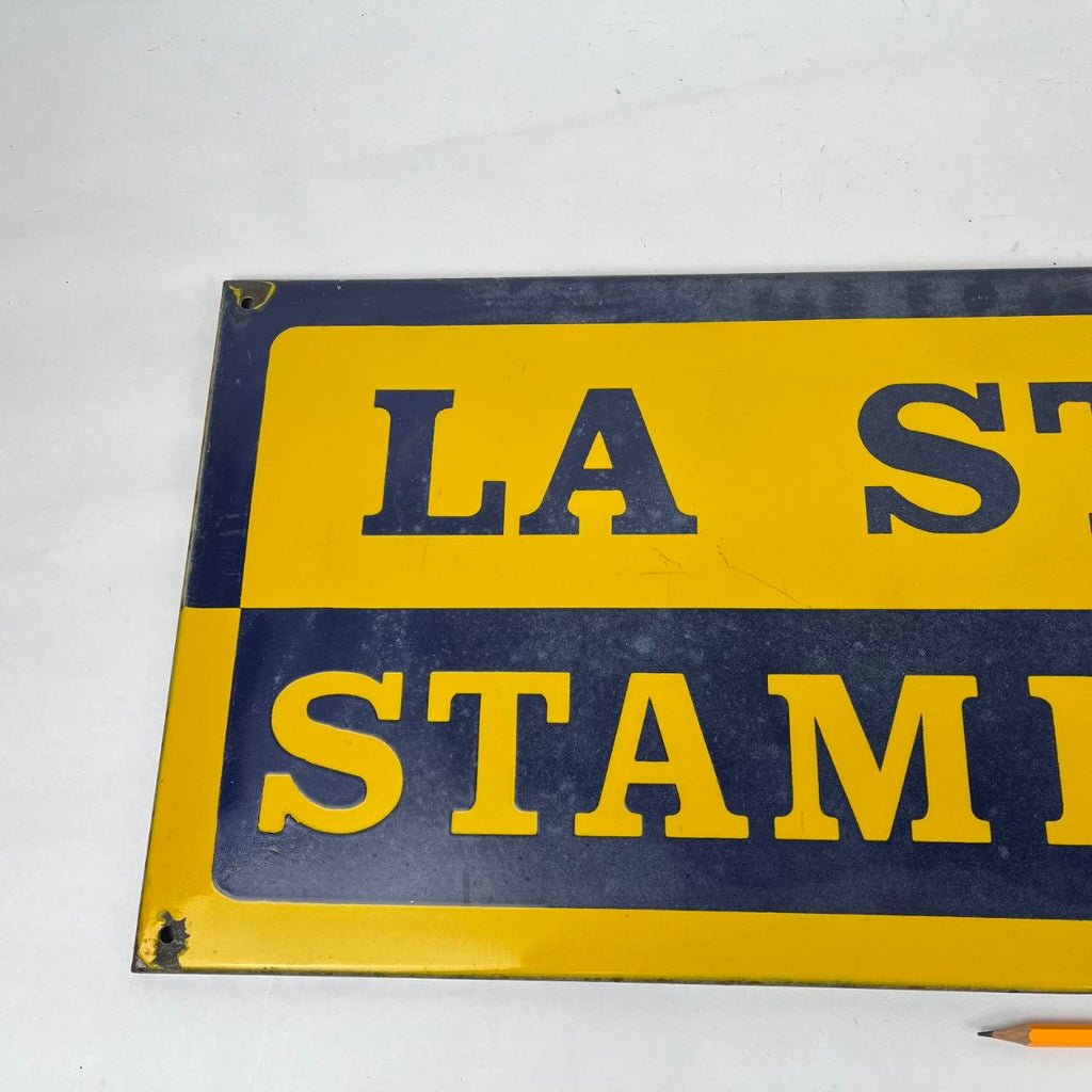 Enamelled sign - La Stampa Sera