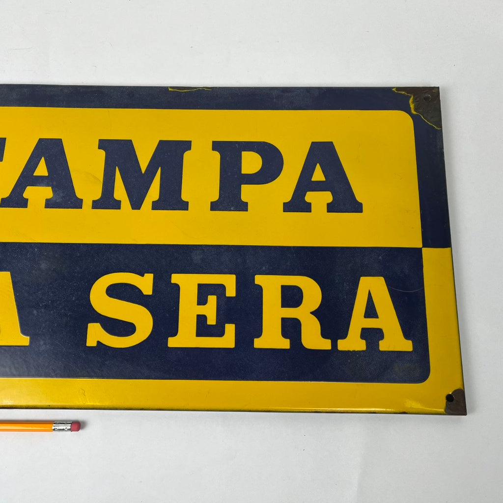 Enamelled sign - La Stampa Sera