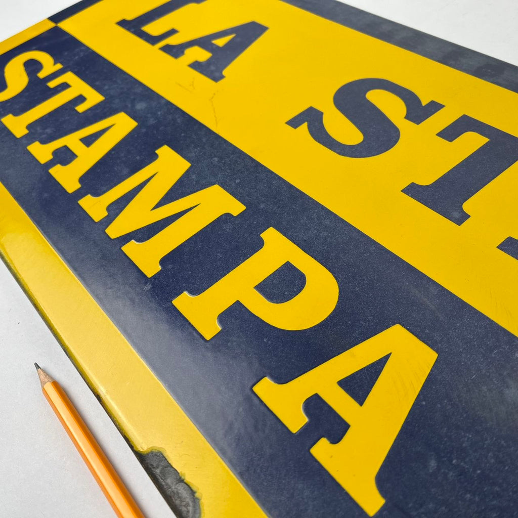 Enamelled sign - La Stampa Sera