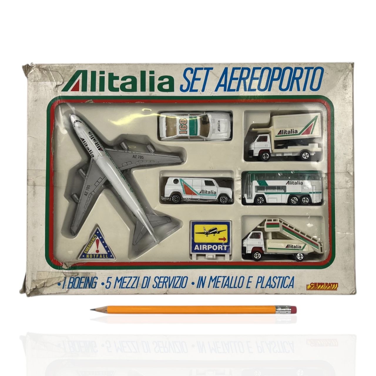 Alitalia Deluxe Airport Set【新品・未開封】 Alitalia - Airport Set, Boeing 747 – Il Cirmolo