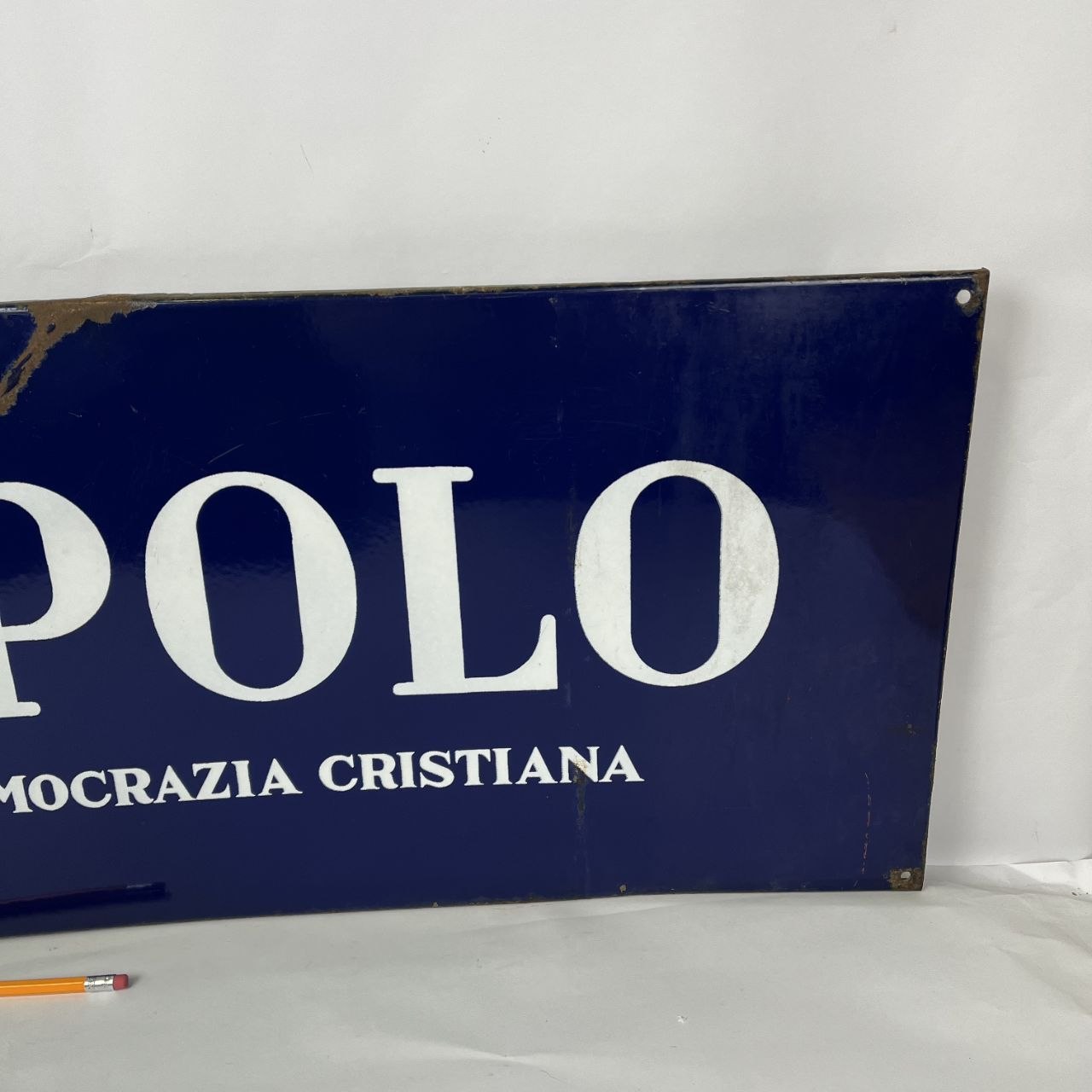 Insegna smaltata - Il Popolo, Quotidiano della Democrazia Cristiana