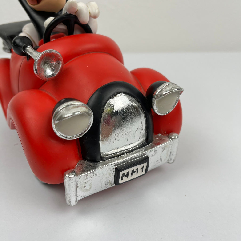 Statuetta - Topolino Con Auto Rossa Decappottabile, Disney