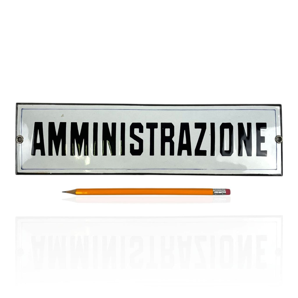 Targhetta smaltata - Amministrazione | Anni '50
