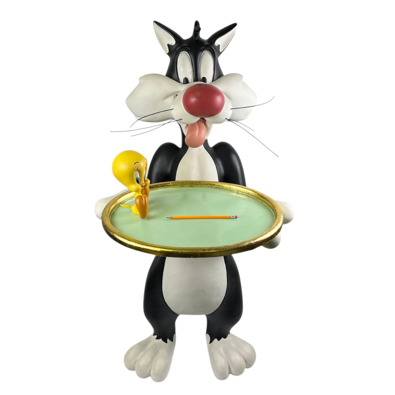 Statua life size Gatto Silvestro e Titti Maggiordomo – Originale Warner Bros. c. 2000