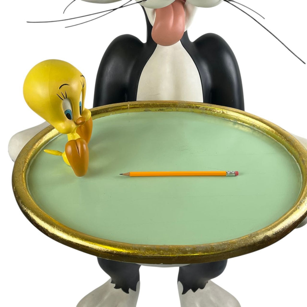 Statua life size Gatto Silvestro e Titti Maggiordomo – Originale Warner Bros. c. 2000