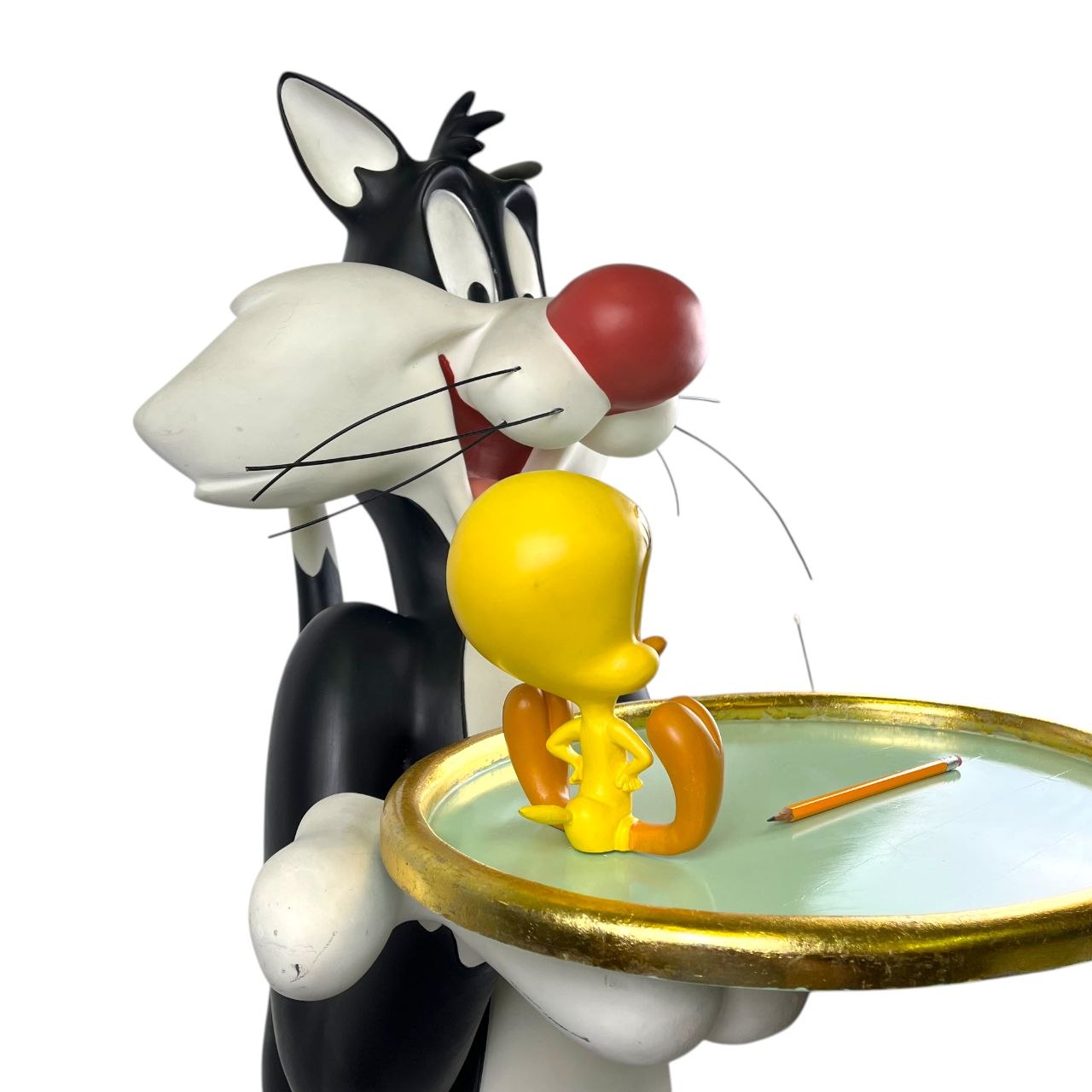 Statua life size Gatto Silvestro e Titti Maggiordomo – Originale Warner Bros. c. 2000