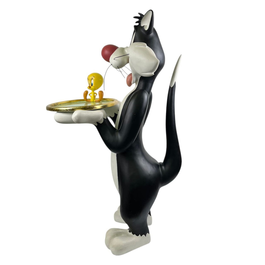 Statua life size Gatto Silvestro e Titti Maggiordomo – Originale Warner Bros. c. 2000