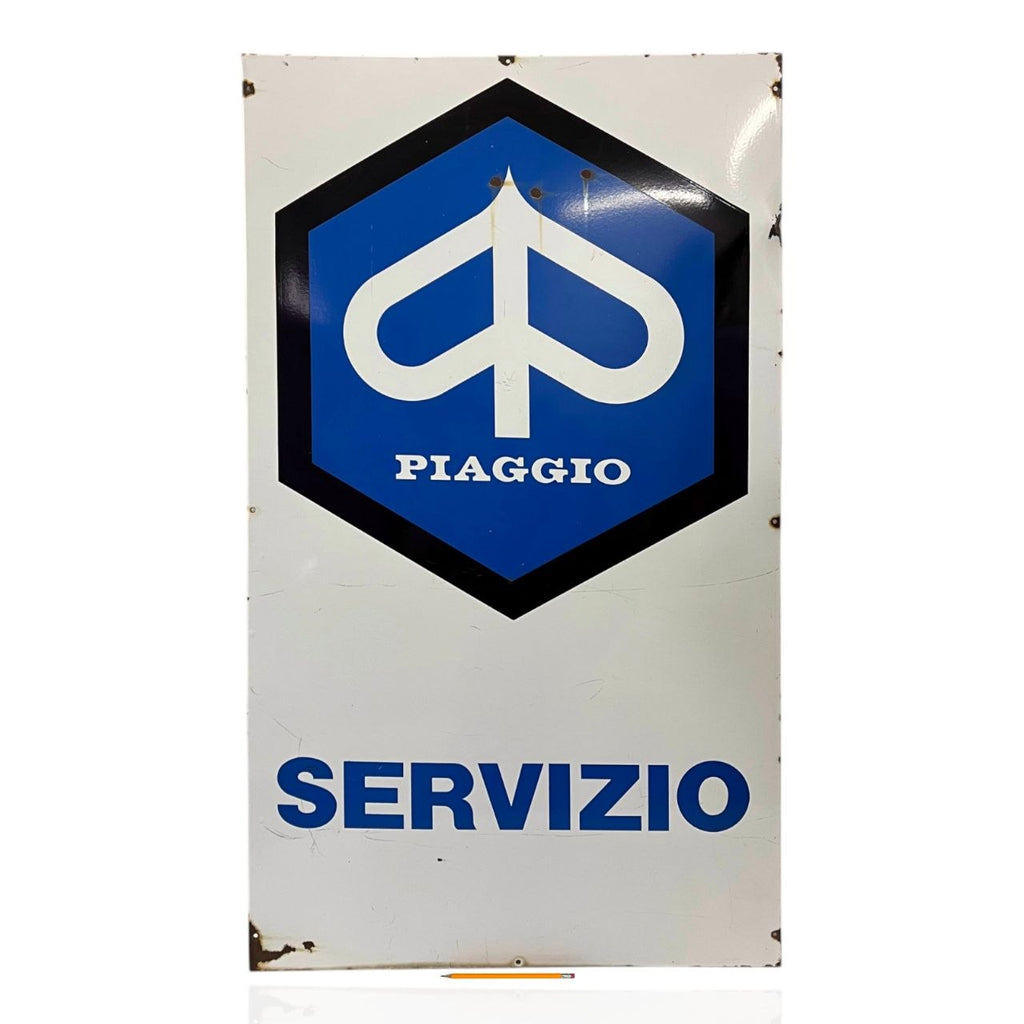 Insegna smaltata - Piaggio Servizio | Anni '50 (130cm)