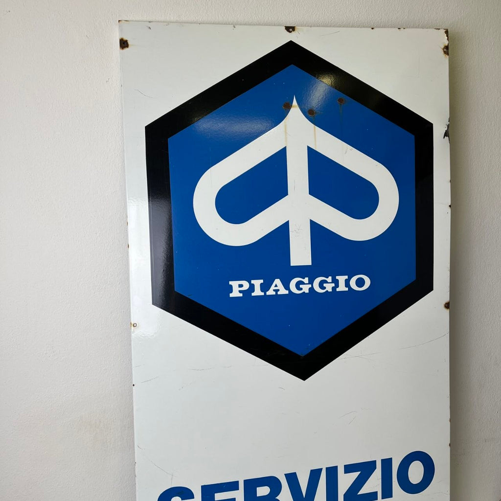 Insegna smaltata - Piaggio Servizio | Anni '50 (130cm)