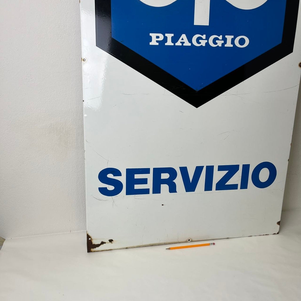 Insegna smaltata - Piaggio Servizio | Anni '50 (130cm)