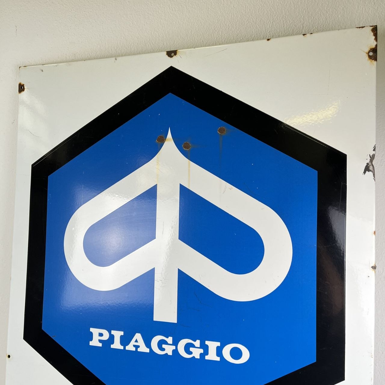 Insegna smaltata - Piaggio Servizio | Anni '50 (130cm)