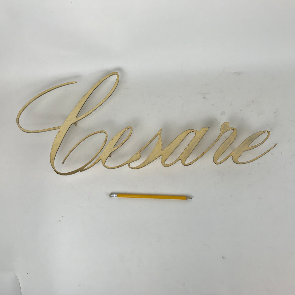 Brass sign - Caesar