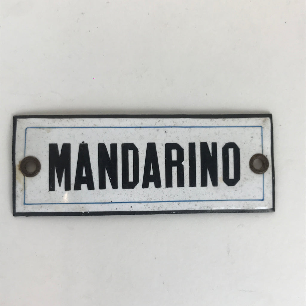 Enamel Plate - Mandarin | 1950s